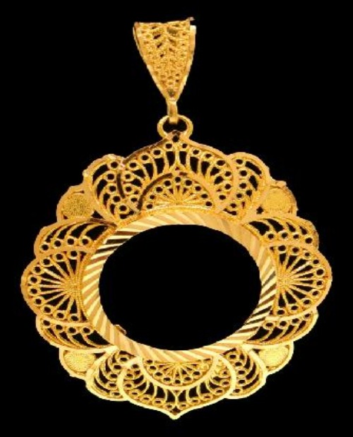 21K Gold Coin Frame
